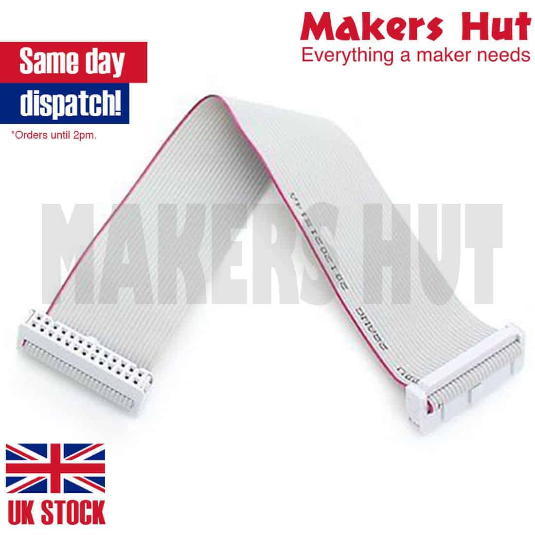 Flat Ribbon Cable 26 pin 2.54mm pitch 200mm for Raspberry Pi GPIO Header