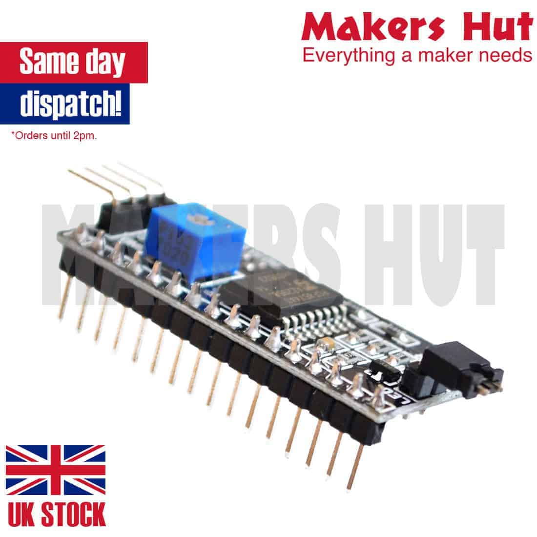 IIC I2C Serial Interface Board Module Port LCD1602 Display Arduino PIC Pi ARM UK