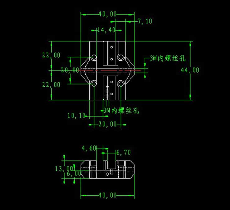 3pcs x MGN12H Delta Black Slider