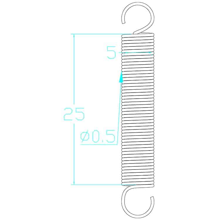 3x Damper Tension Springs for Kossel Reprap Delta Rostock 3D Printer Spring