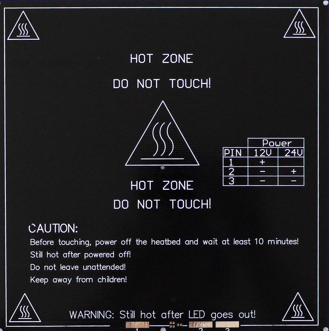 MK3 3D Printer Heatbed - 12V 24V Power with 3mm Aluminum Core PCB ALU