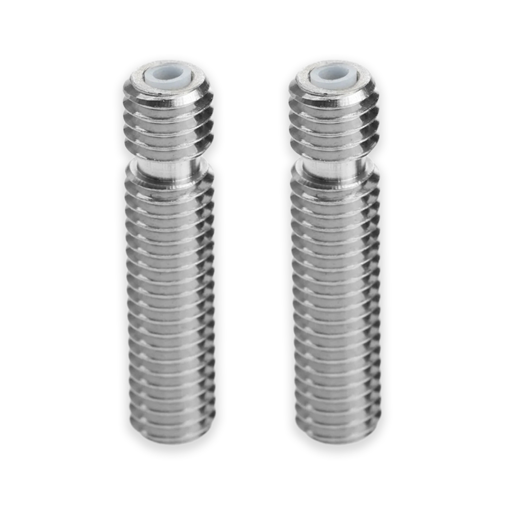 2x Stainless Steel Thermal Barrier Tube Throat - 1.75mm PTFE Lined MK7
