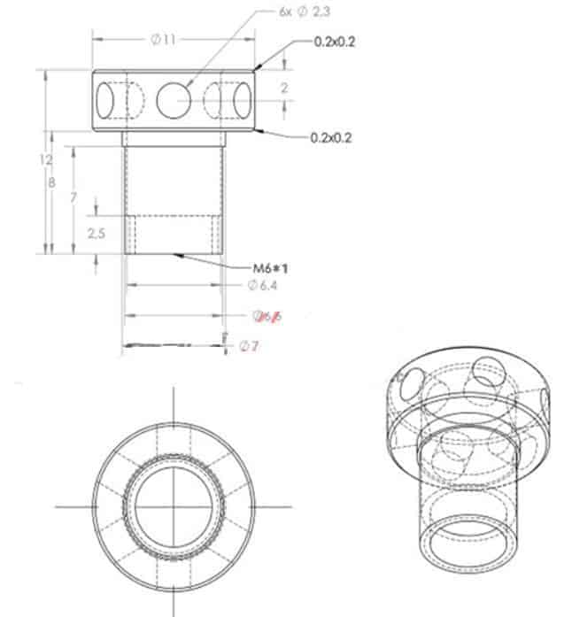 Ultimaker 2 Stainless Steel Hot end Isolator Fixed Bracket for UM2 3D Printer