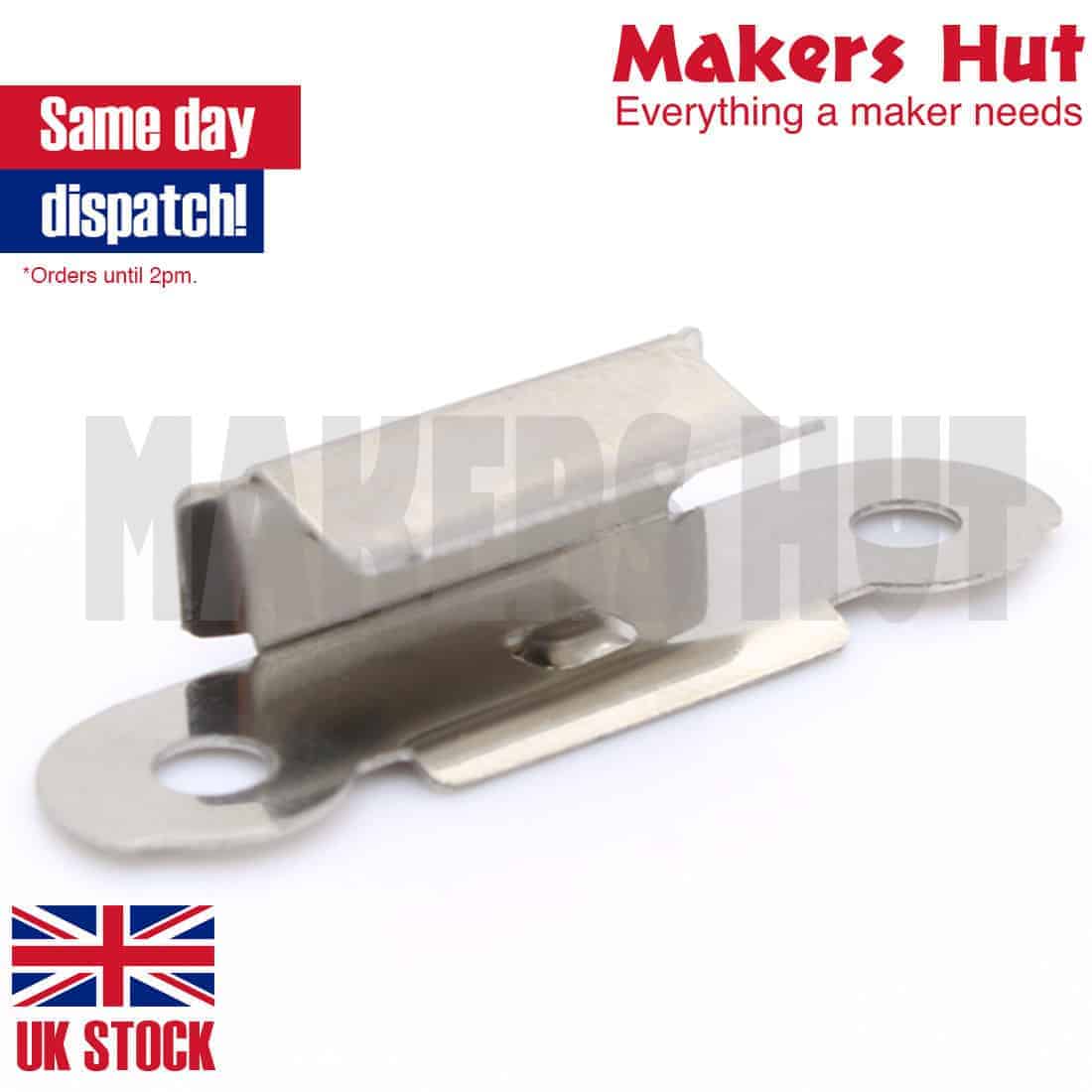 4x Ultimaker 2 hot bed glass retaining clip / UM2 stainless steel mounting bracket
