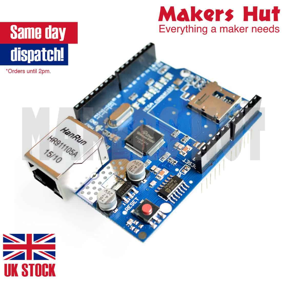 W5100 Network Ethernet Lan Shield Module with SD Card Reader Arduino UNO