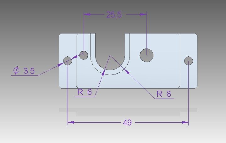 Bulldog Extruder Parts E3D V6 Hotend Aluminum Mounting Plate 3D Printer