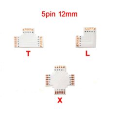 8/10/12mm 2/3/4/5pin X/T/L Shape Single Color LED Strip Corner Connectors - Image 7