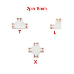 8/10/12mm 2/3/4/5pin X/T/L Shape Single Color LED Strip Corner Connectors - Image 6