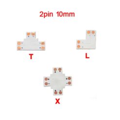 8/10/12mm 2/3/4/5pin X/T/L Shape Single Color LED Strip Corner Connectors - Image 5