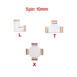 8/10/12mm 2/3/4/5pin X/T/L Shape Single Color LED Strip Corner Connectors - Image 4
