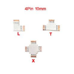 8/10/12mm 2/3/4/5pin X/T/L Shape Single Color LED Strip Corner Connectors - Image 3
