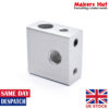 Heater Block - Extruder / Hotend - Aluminum 20x20x10mm - MK7 MK8 3D printer