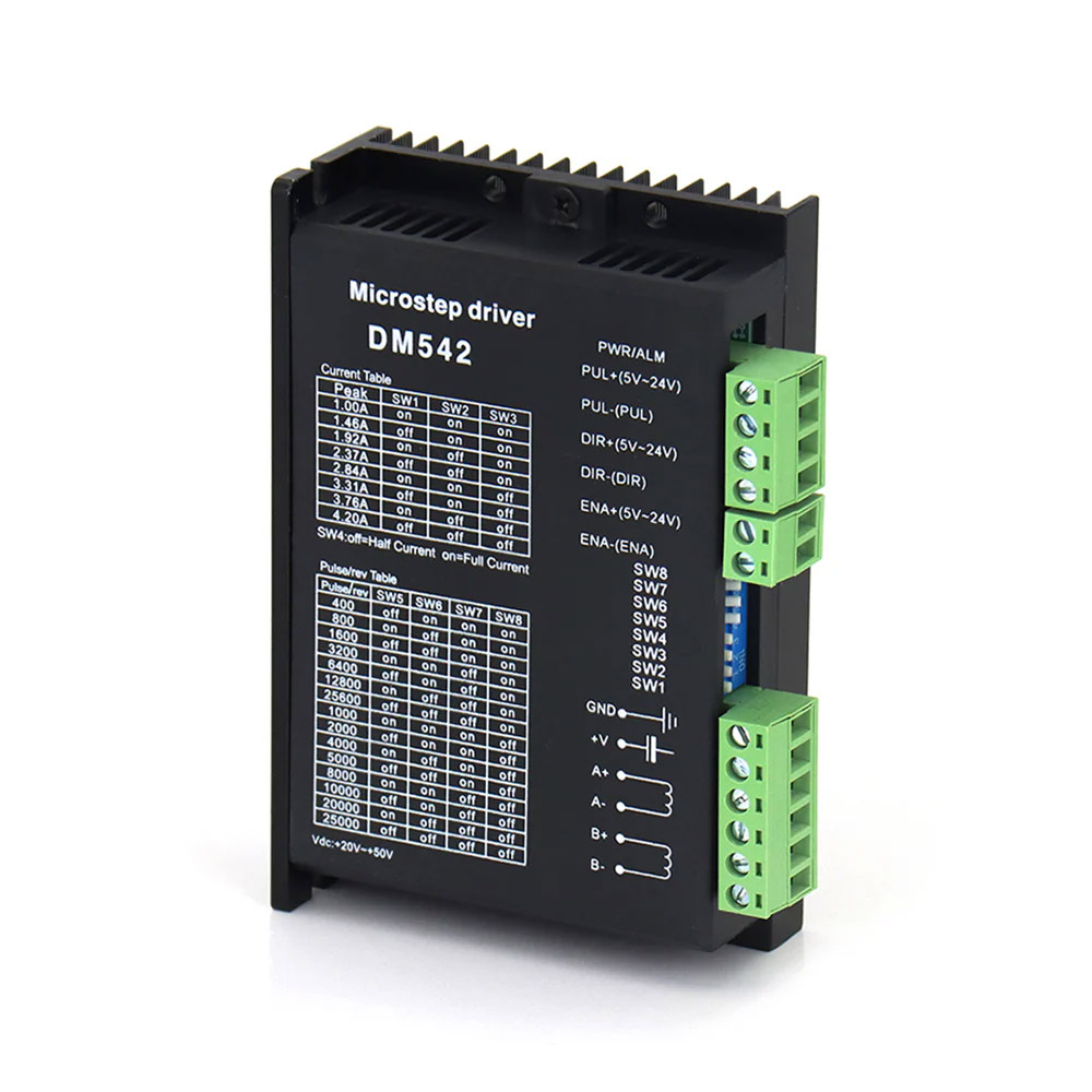 Digital Stepper Driver 1.0-4.2A 20-50VDC For Nema 17, 23, 24 Stepper DM542