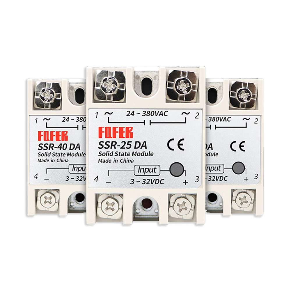 SSR25DA DC-AC 3-32V 24V-380V Solid State Relay for Heated Bed Heater