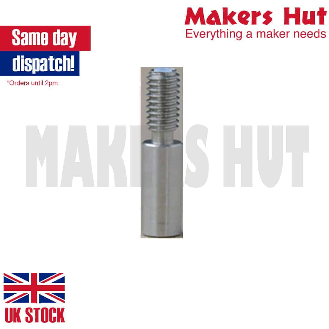 MK10 Thermal Barrier Tube with PTFE Liner - 1.75 mm - Stainless Steel Throat