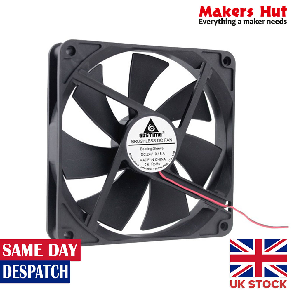 14025 140x140x25mm 140mm Brushless Cooling Fan DC 24V 2Pin  Machine Case Cooler