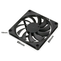 8010 80x80x10mm Axial Fan - 12V 24V DC - 2/3Pin Computer Cooler - Image 5