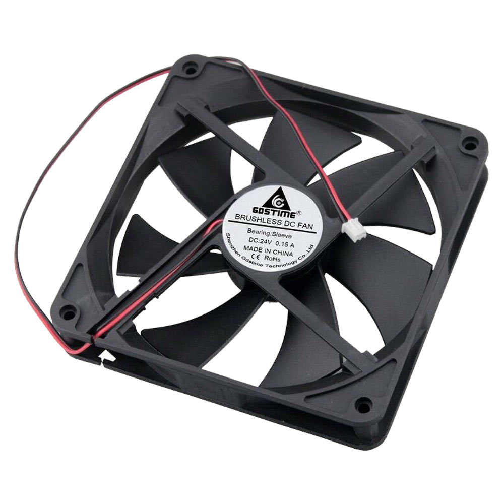 14025 140x140x25mm 140mm Brushless Cooling Fan DC 24V 2Pin  Machine Case Cooler