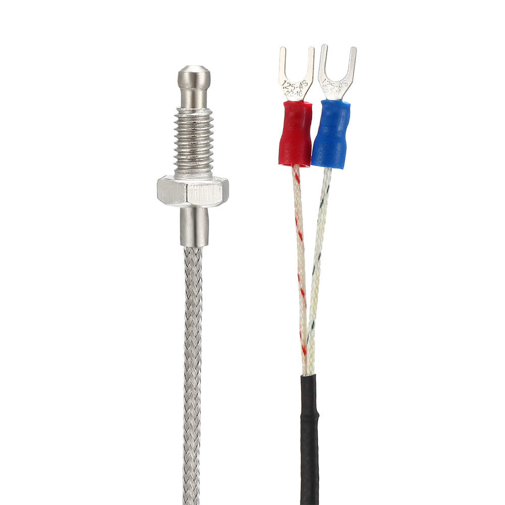 K Type M6 Threaded Screw Thermocouple Measurement Probe w 50cm Shielded Cable