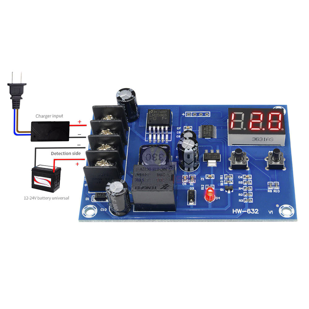 Lithium Battery Charge Control Protection Board /w LED Display XH-M603 - HW-632