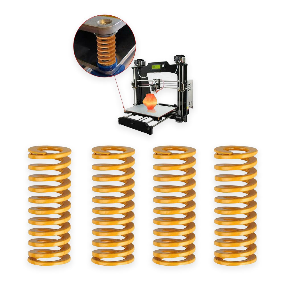 4 Pcs Yellow Hot Bed Leveling Springs For Creality Ender CR10 3D Printer