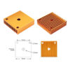 40x40x11mm Aluminium Golden Heat Sink for Makerbot MK7/MK8 Extruder