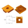 40x40x11mm Aluminium Golden Colour Heat Sink - Nema17 motor