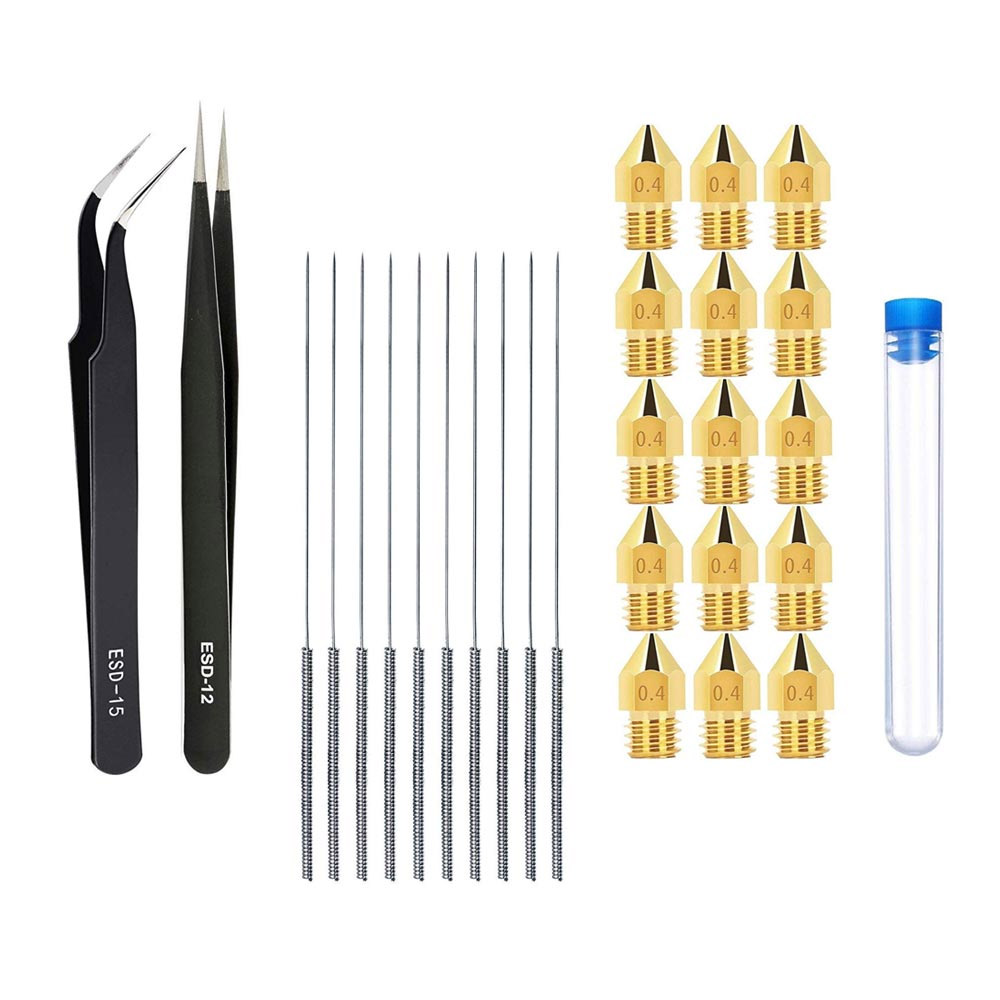 MK8 Nozzles and Cleaning Tool Kit with Tweezers