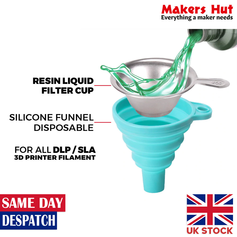 Resin Liquid Filter Cup & Silicone Funnel for DLP/SLA 3D Printer Filament