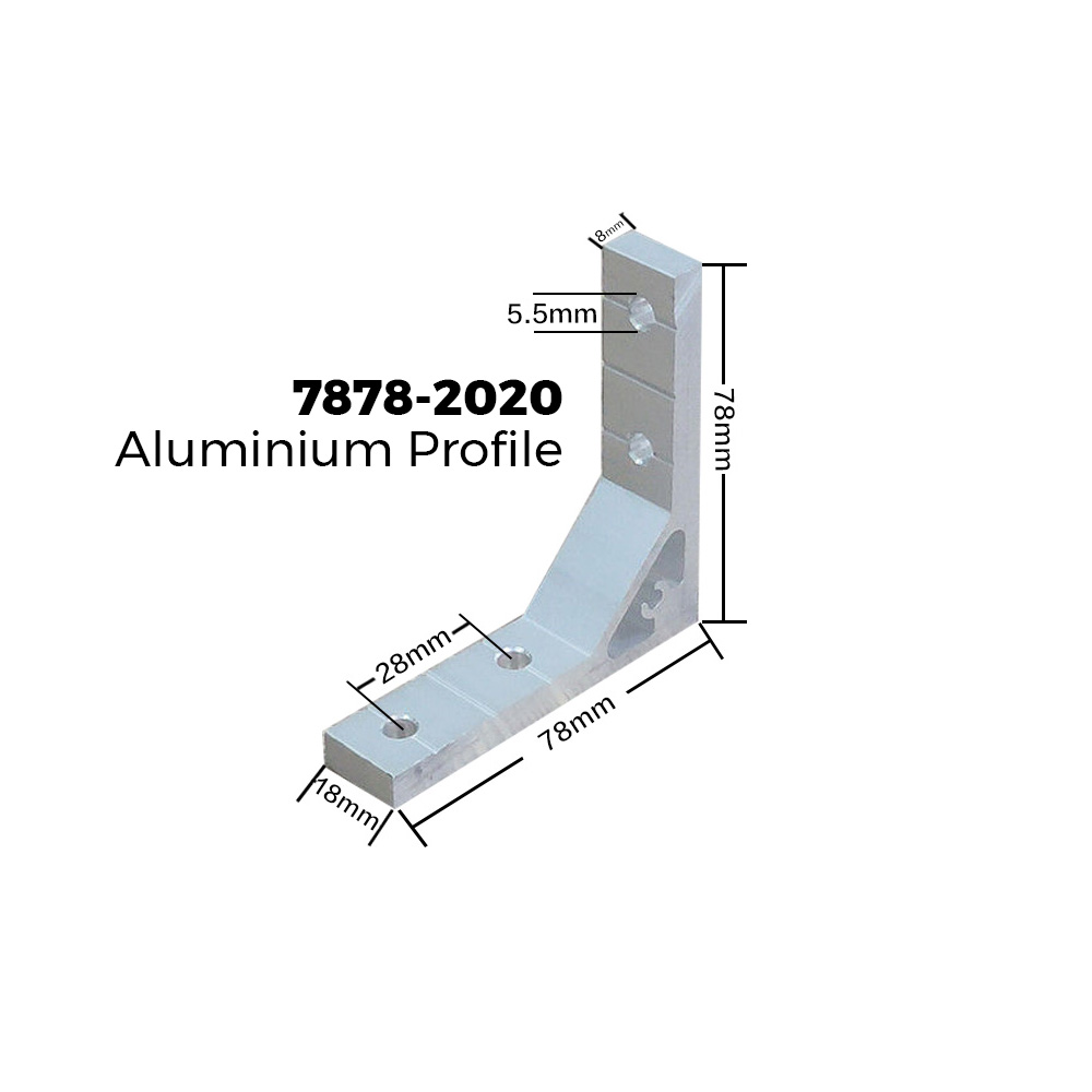 90 Degree Aluminium Angle Corner Connector 2020/3030/4040 Aluminium Profile