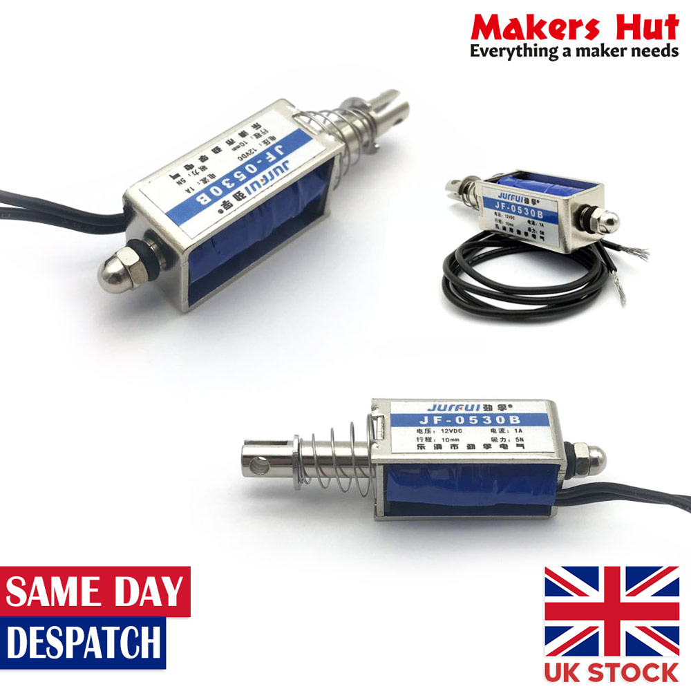 JF-0530B Push Pull 12V DC Solenoid Electromagnet 10mm 5N