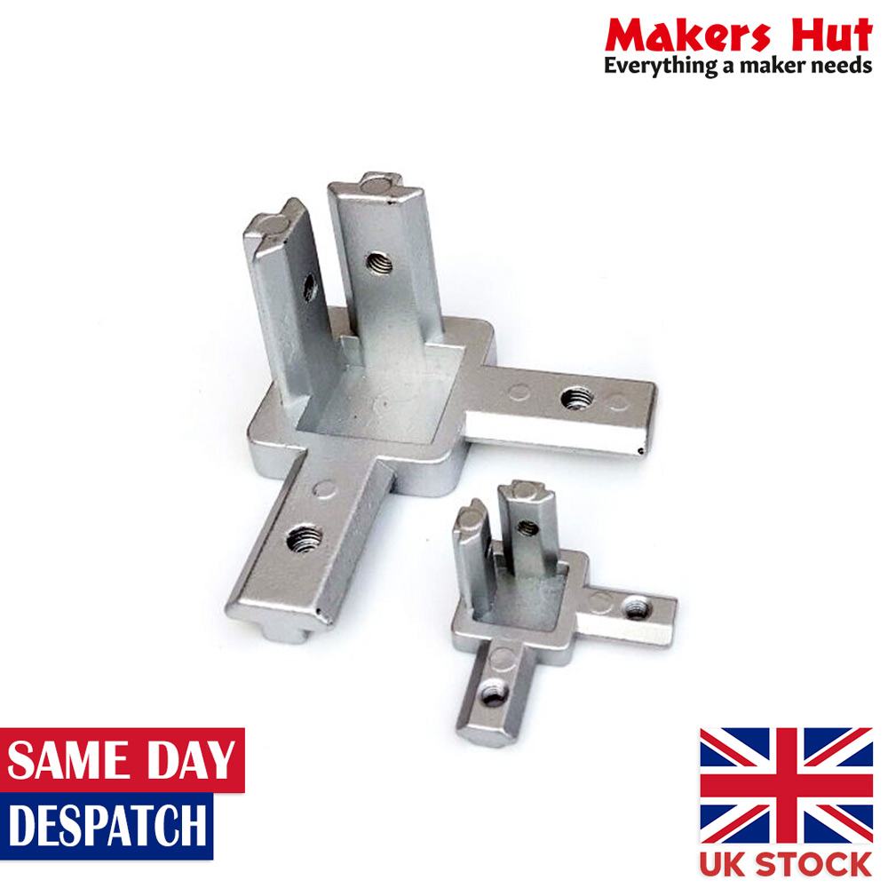 L-Shaped 3-Dimensional Aluminium Profile Connector 20/30/40
