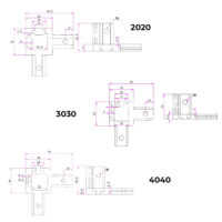 L-Shaped 3-Dimensional Aluminium Profile Connector 20/30/40 - Image 2