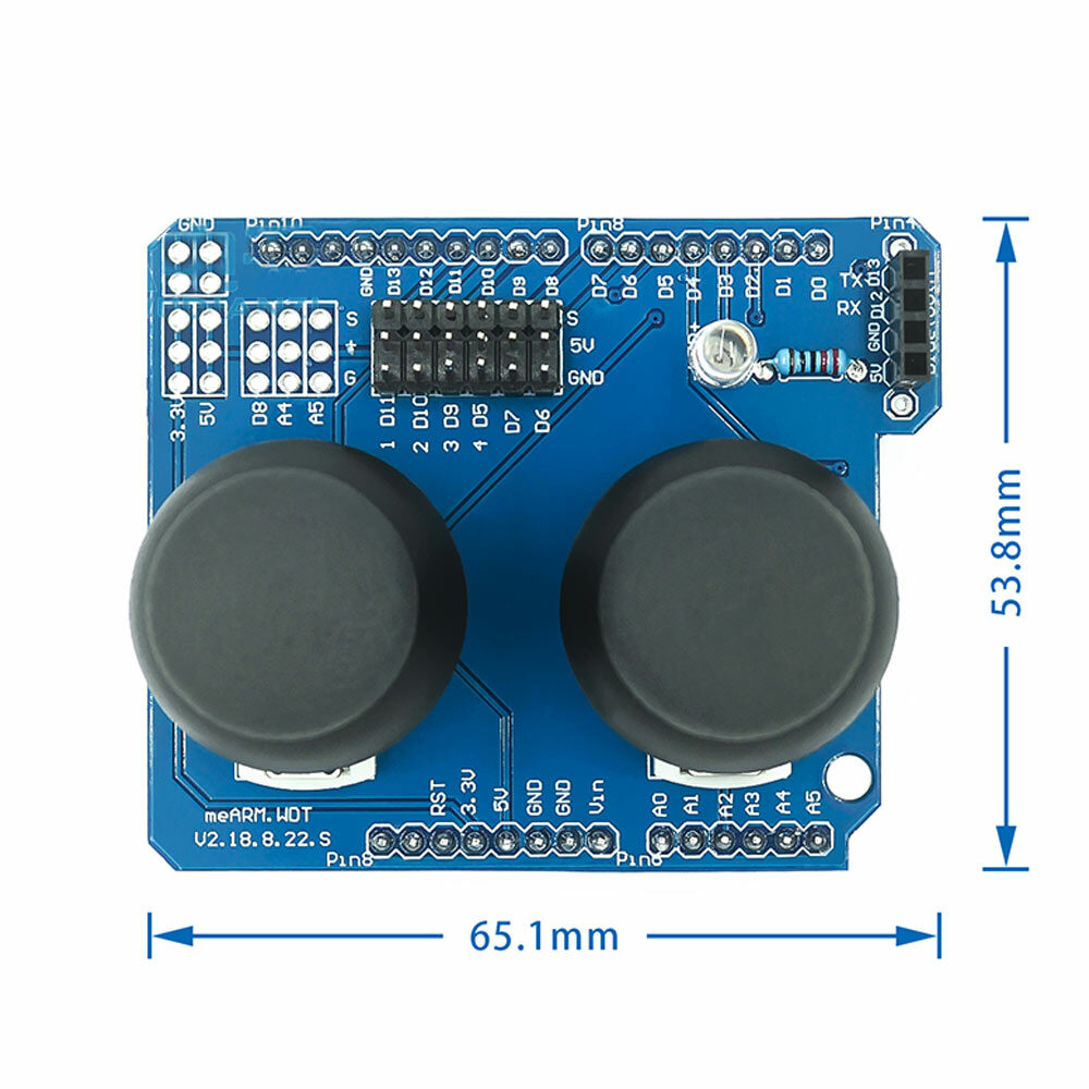 Dual PS2 Game Joystick Button Module Compatible with UNO R3