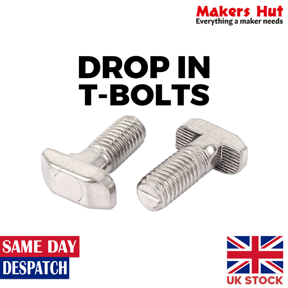 T-Bolt M5 Drop In 20 Series Aluminum Extrusion Flange Nut Hammer
