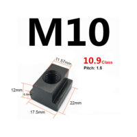 4Pcs x T-NUT Black Oxide T Slot Clamping Nuts Machine Bed Milling - M10 T-Slot T-Nuts