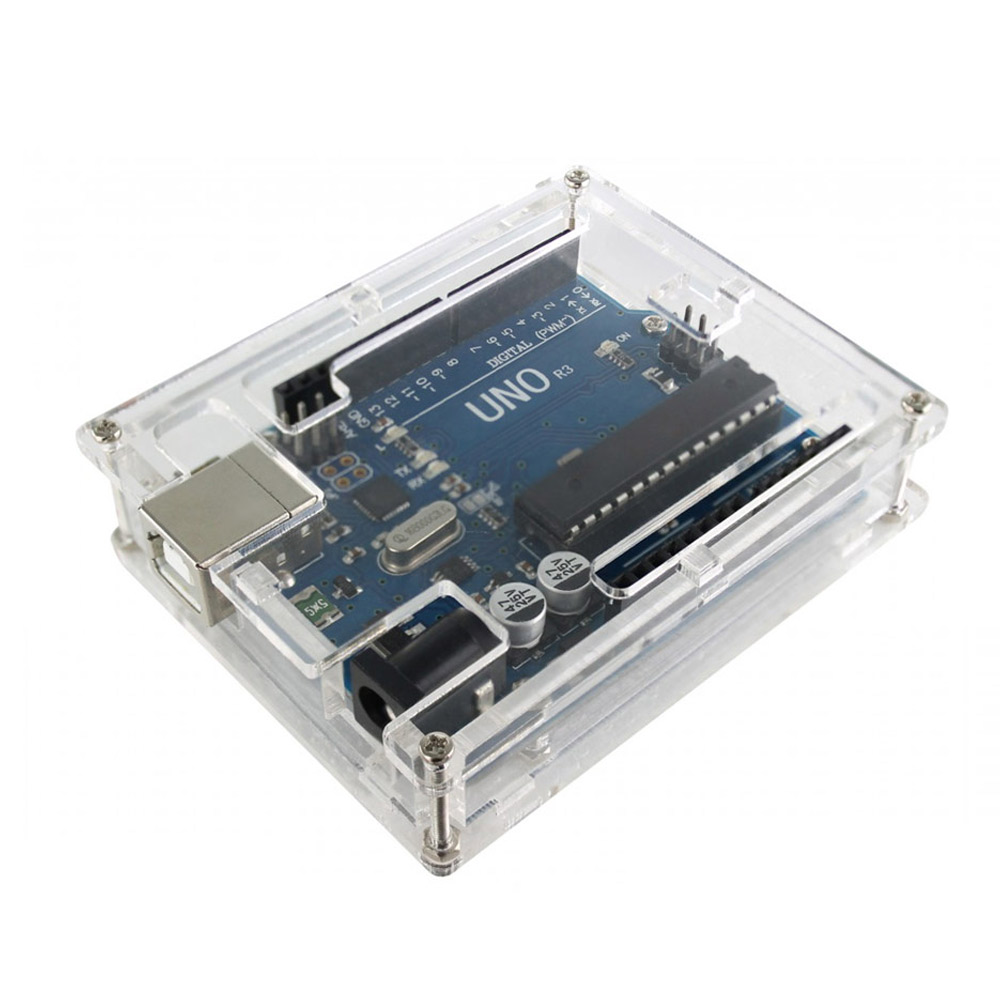 UNO R3 Development Board MEGA328P CH340 For Arduino Robotic with Acrylic Case
