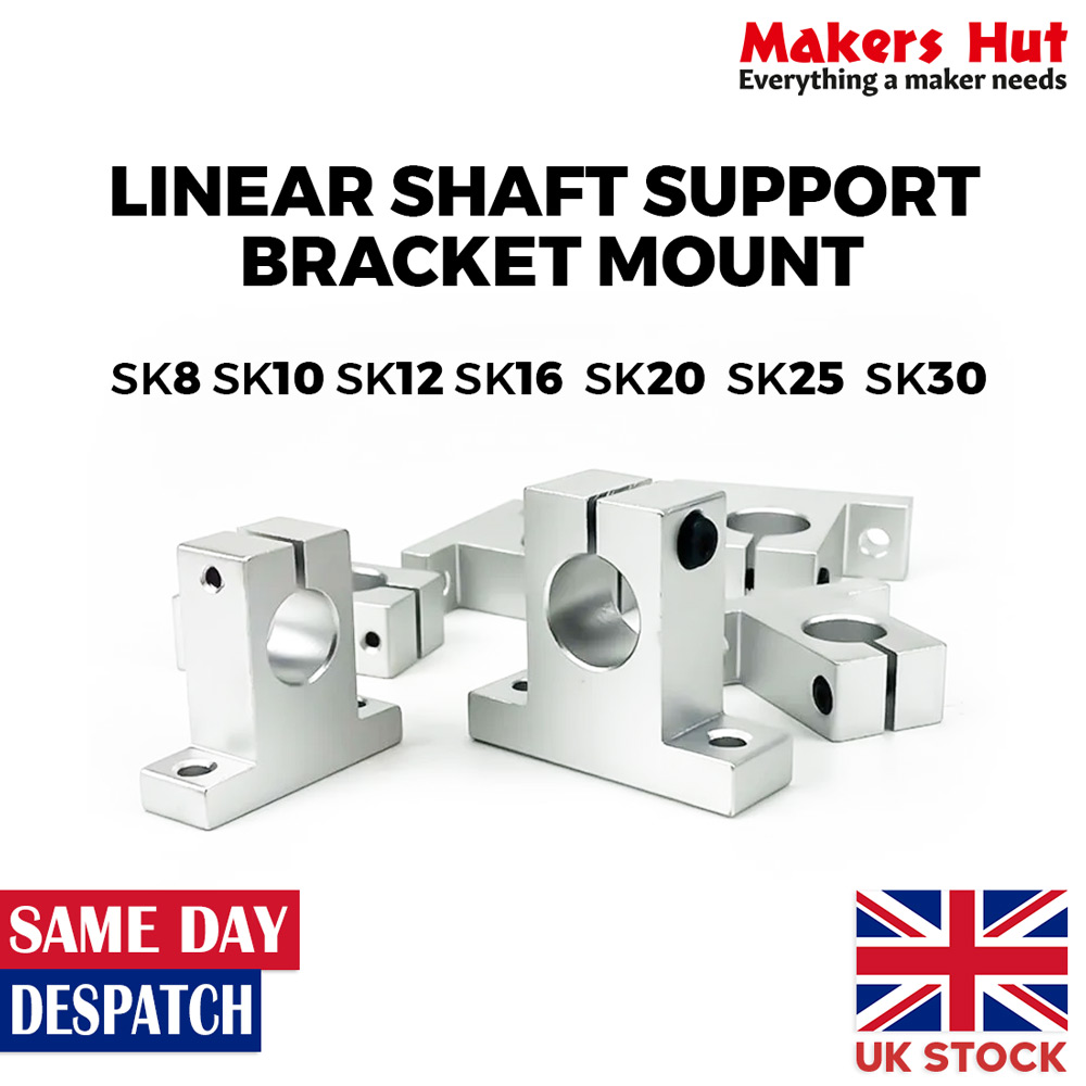Shafting Support Rails Linear Bearings And Rails Shaft Support SK25 Linear Rail Clamps (2-Pack ...