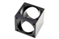 Kossel Delta Robot Aluminum Cube Fan and hotend mount - RepRap 3D Printer - Black