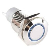16mm 12mm OD LED Ring Push Button On / Off Red Green Blue WaterProof