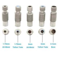 V6 Throat Extruder 1.75/3/4.1mm Stainless Steel RepRap Prusa 3D Printer