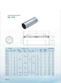 LM8LUU 8mm Linear Ball Bearing 8x15x45mm - 3D Printer - Prusa i3 - Image 2