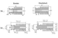 V6 HeatSink - Hotend Cooling - Short 1.75, 3.00mm, Bowden - 3D Printer - Image 3